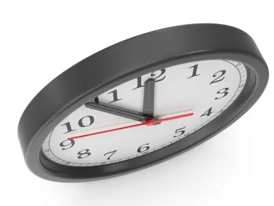 Wall Clock Low-poly 3D model