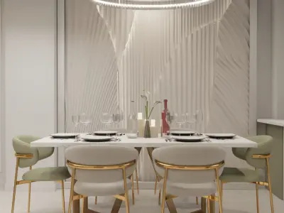 Interior Design of a Apartment in a Minimal Neo-Classical Style 3D model