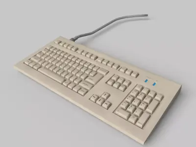Keyboard computer Free low-poly 3D model