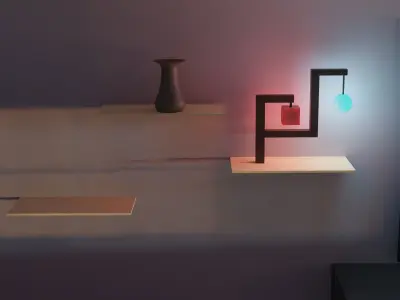 Cartoon Room 2 Low-poly 3D model