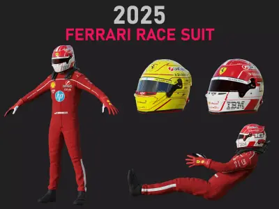 F1 Ferrari Race Suit 2025 3D model
