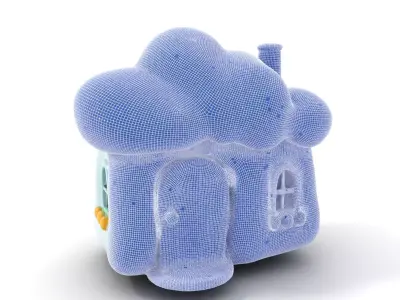 Cloud Cottage model pack Low-poly 3D model