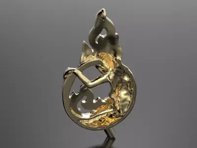 Magerit pendant 3D print model