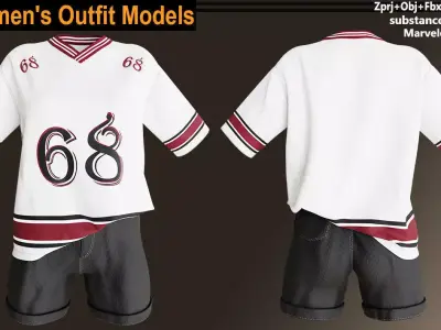 women outfit models 3D model