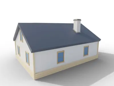 Low Poly House Free low-poly 3D model