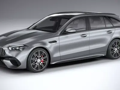 Mercedes-Benz C63S AMG E Performance Estate 2023 3D model