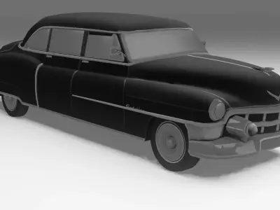 3D Low Poly - Cadillac 75 Sedan Model Low-poly 3D model