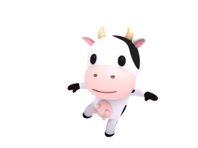 Rigged Cow 3D model