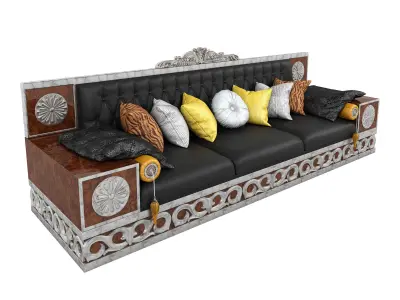 Ottoman Sofa Low-poly 3D model
