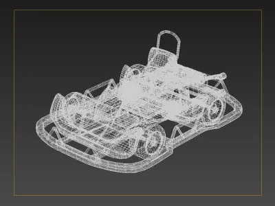 Recreational Toy go-karts playground equipment cars 3D model