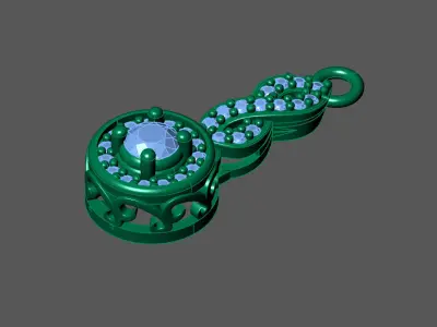 Women Pendants 3DM STL Pendant Renders Details 3D print model 3D print model