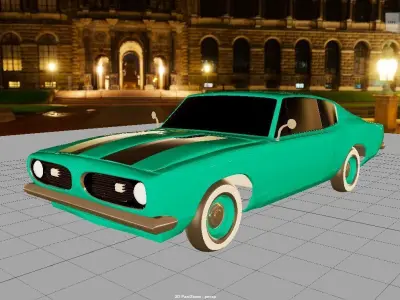 dodge barracuda 1969 Free low-poly 3D model