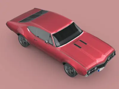 Oldsmobile Cutlass 442 1966 Low-poly 3D model
