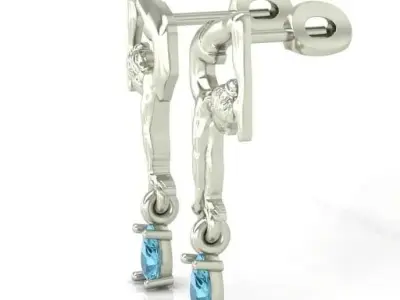 Earring gymnast 3D print model