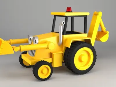Jcb Bob The Builder Jcb Rigged 3D model