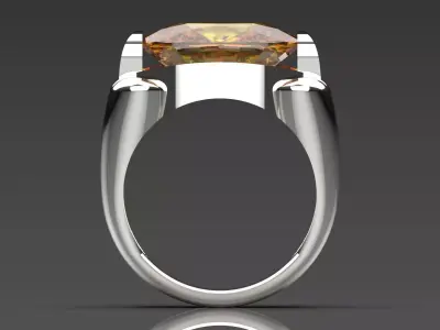 Luxury ring with citrine stone model gr0126 3D print model