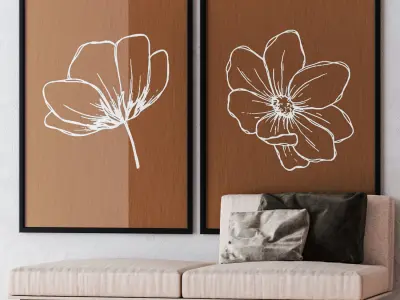 Set of large wall paintings  515 3D model