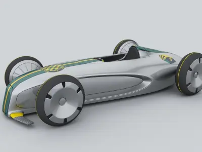 RACER 7 futuristic race car 3D model