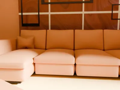 orange interior Free 3D model
