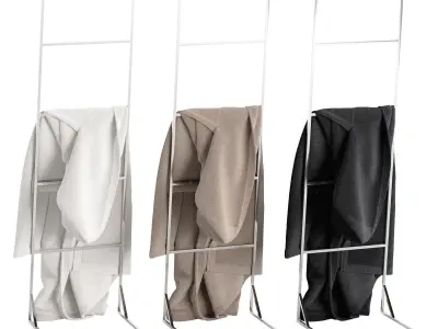 Bathrobe Hanging Set 05 3D model