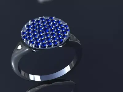 Round Diamond Ring Size 11 Gold Silver Platinum Luxury Jewelry 3D print model purchase