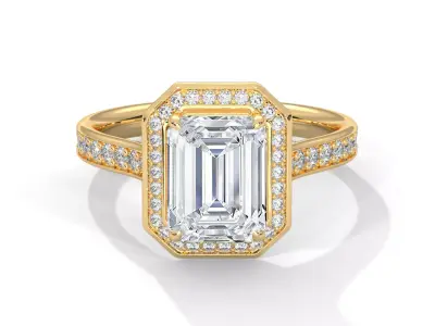 solitaire ring with detail images and 360 render videos 90 3D print model