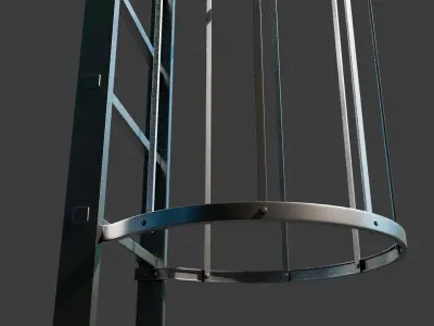 Exterior Metal Ladder Free low-poly 3D model