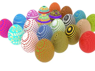 Easter Eggs Collection 3D model