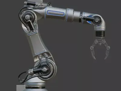 Industrial Robotic Arm 3D Model 3D model