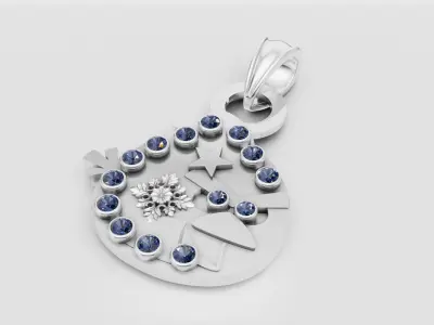 Gold Symbolic PENDANT  3D print model