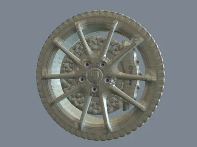 Wheel Low-poly 3D model