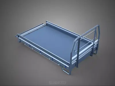 REAR GATE TAILGATE BODY DOOR PICKUP DROP SIDE LOAD BED TRUCK CAR 3D model