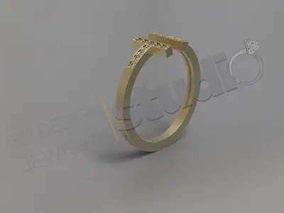 Luxury fashion ring 3d model 3D print model