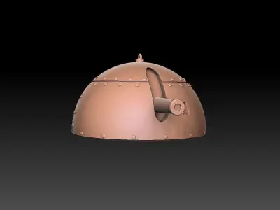 Fiat 2000 Tank Turret 3D print model