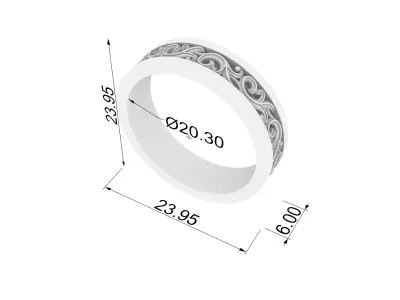 Intricate Filigree Band Ring JDBCo 3D print model