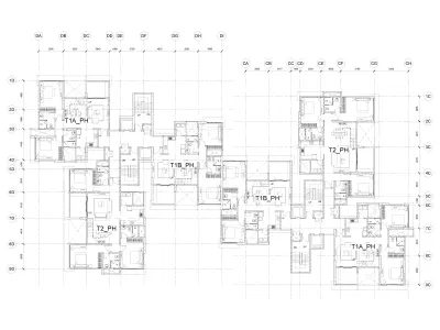 Revit Residential building 3D model Volume01 3D model