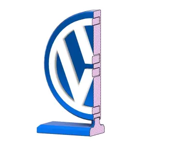 Volkswagen Stand Logo 3D print model