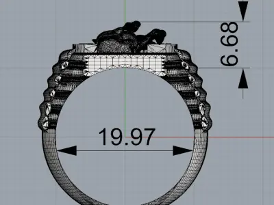 Anillo Herradura 3D model