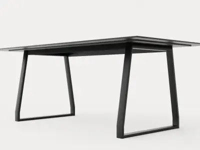 Quay Dining Table 200 Cm Low-poly 3D model
