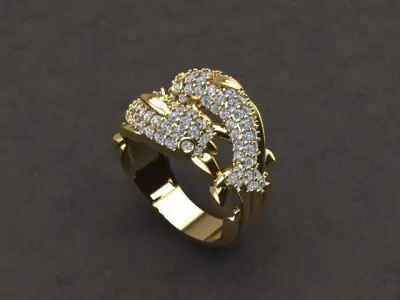 fish ring 3D print model