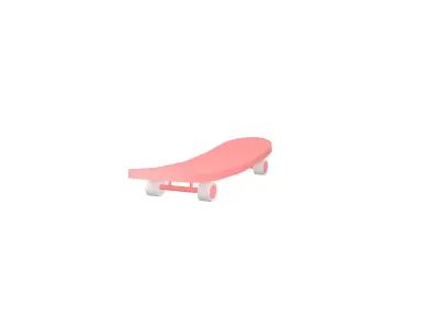 Skateboard v1 007 Low-poly 3D model