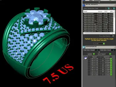 Luxury Men Rings Designs 6MR033 3D print model