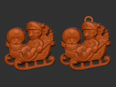 mario with gifts  3D print model