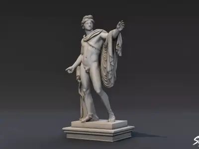 Apollo Belvedere Low-poly 3D model