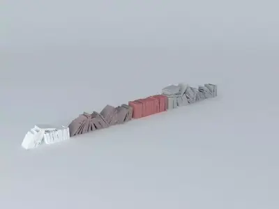 Books in row 3D model