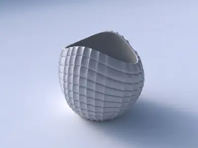 Bowl compressed 3 with strange tiles 3D print model