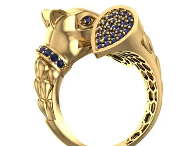  Gold tiger ring 3D print model