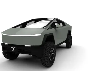 TESLA CYBERTRUCK  Low-poly 3D model