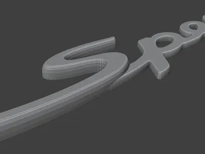 Modern Porsche Speedster Badge 3D print model