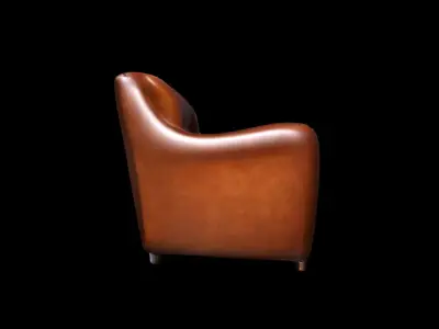 3d Model Stylish Room Interior With Comfortable Saddle Chair 3D model